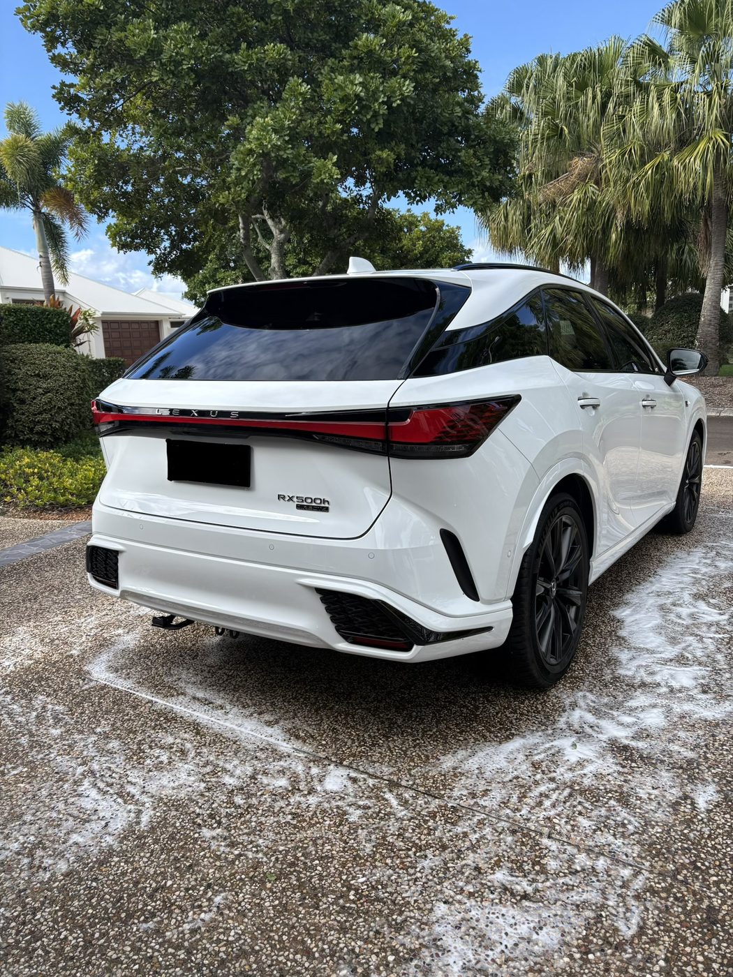 White Lexus SUV after an exterior mobile detail